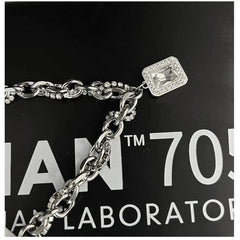 White Diamond Pendant Necklace ArtsKoreanMan