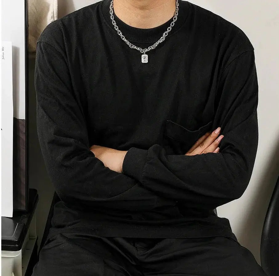 White Diamond Pendant Necklace ArtsKoreanMan