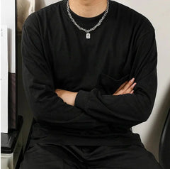 White Diamond Pendant Necklace ArtsKoreanMan