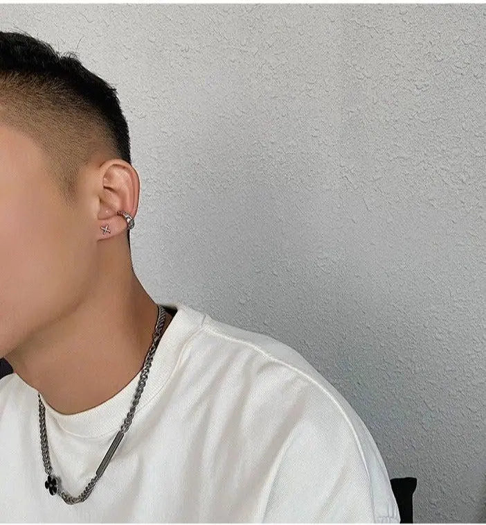 X-Shaped Earrings ArtsKoreanMan