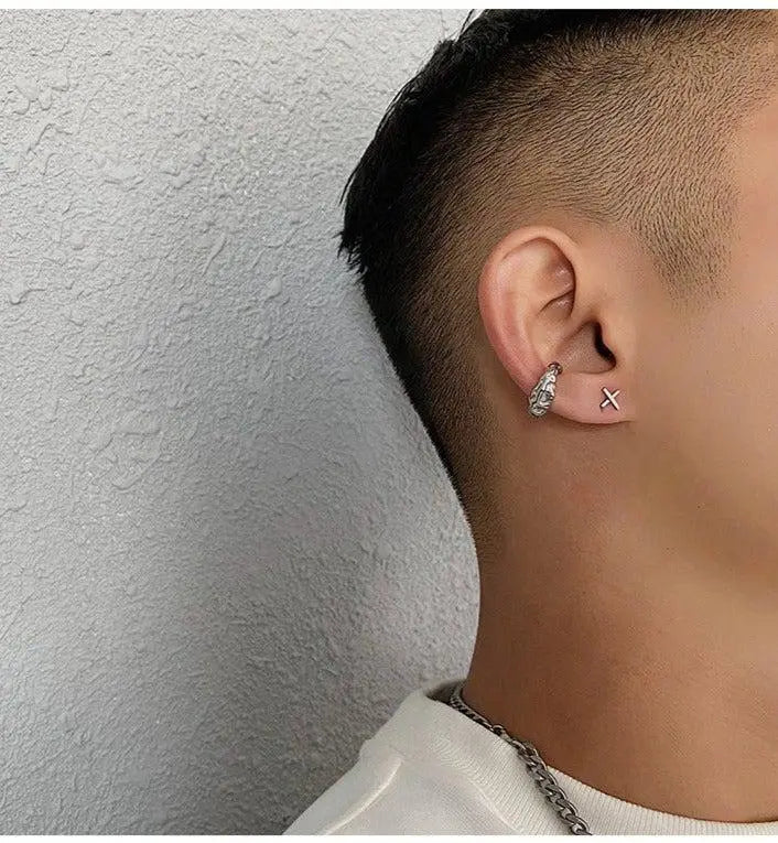 X-Shaped Earrings ArtsKoreanMan