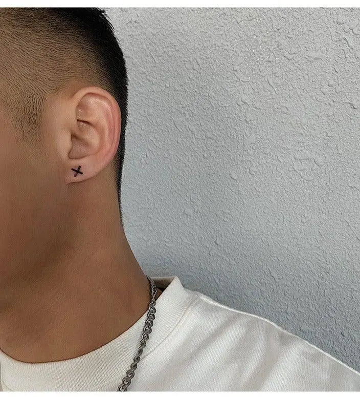 X-Shaped Earrings ArtsKoreanMan