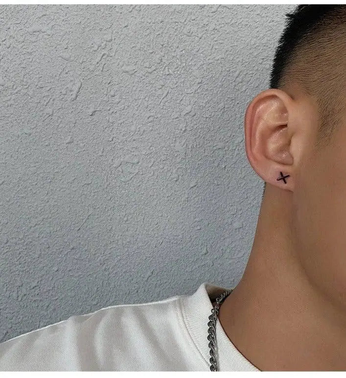 X-Shaped Earrings ArtsKoreanMan