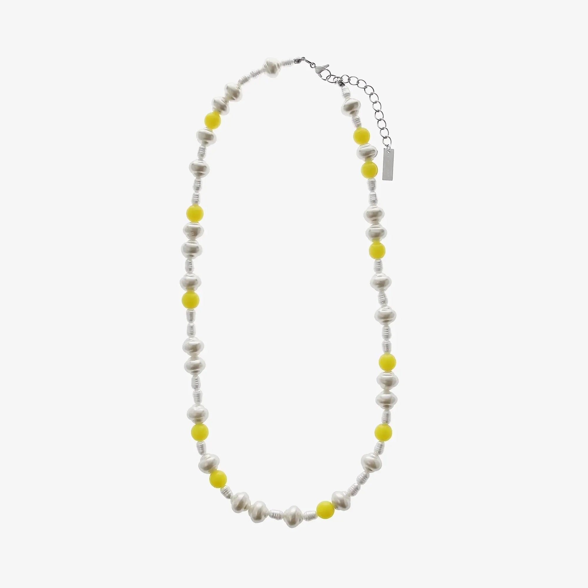 Yellow Beads Pearl Necklace ArtsKoreanMan