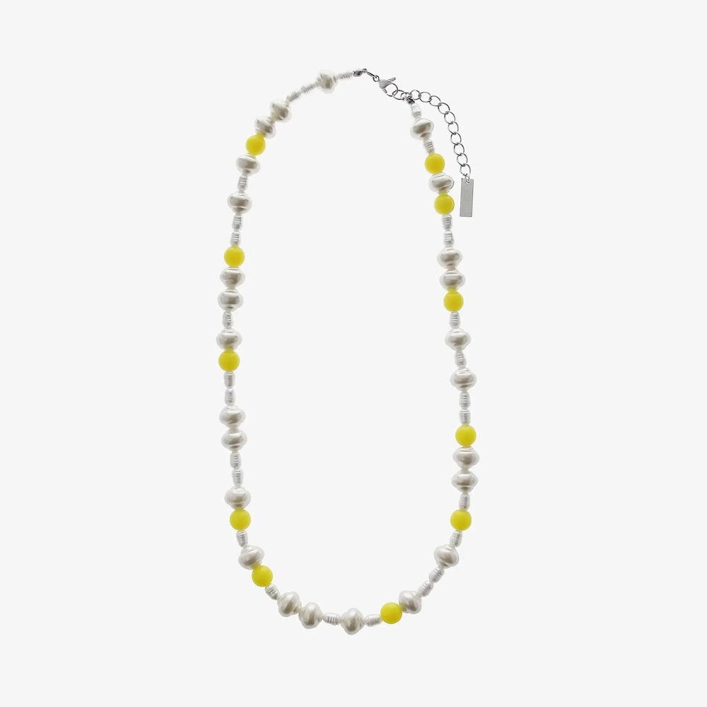 Yellow Beads Pearl Necklace ArtsKoreanMan