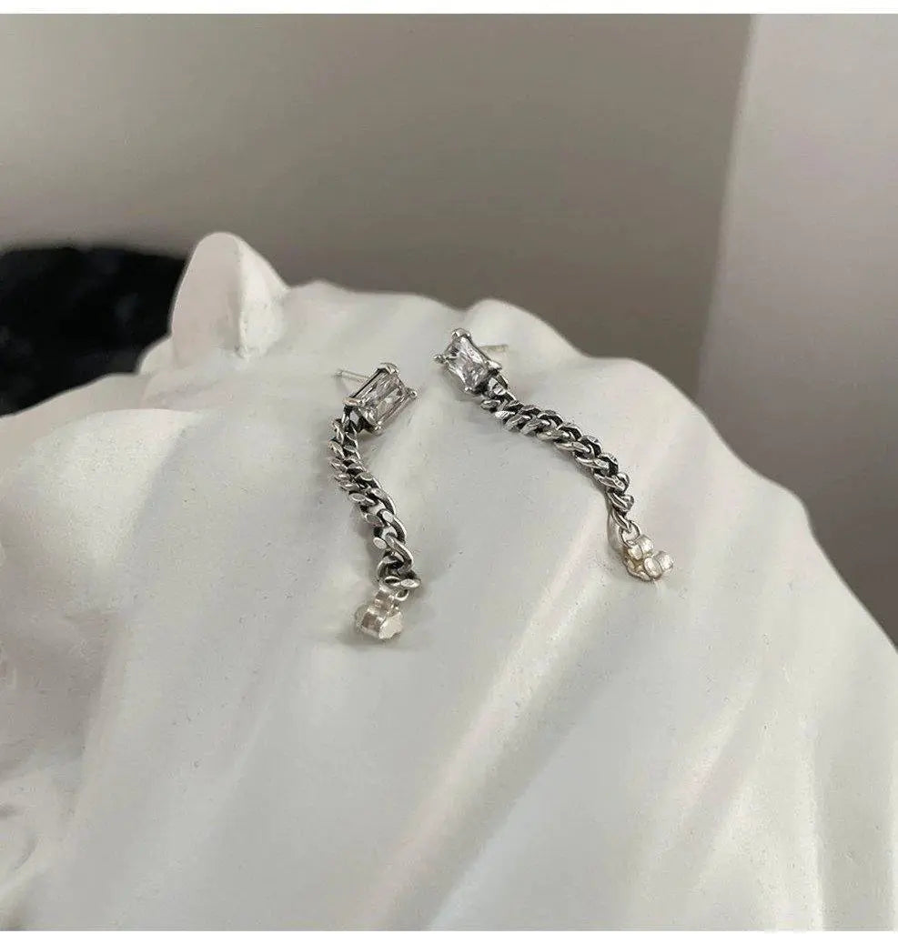 Zircon Chain Earrings ArtsKoreanMan