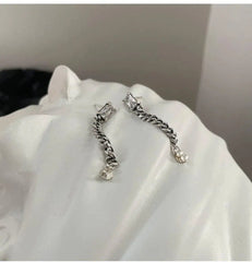 Zircon Chain Earrings ArtsKoreanMan