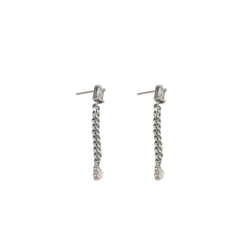 Zircon Chain Earrings