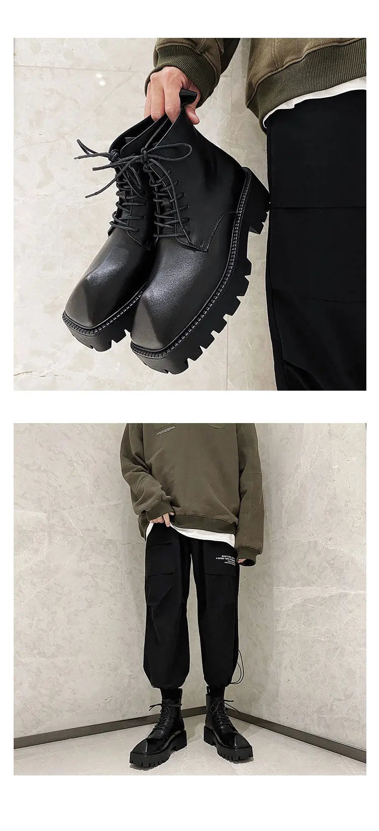 【New】Triangle Toe Leather Shoes ArtsKoreanMan