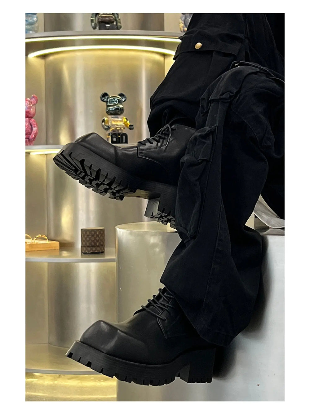 【Hot!】Short Square Toe Leather Shoes ArtsKoreanMan