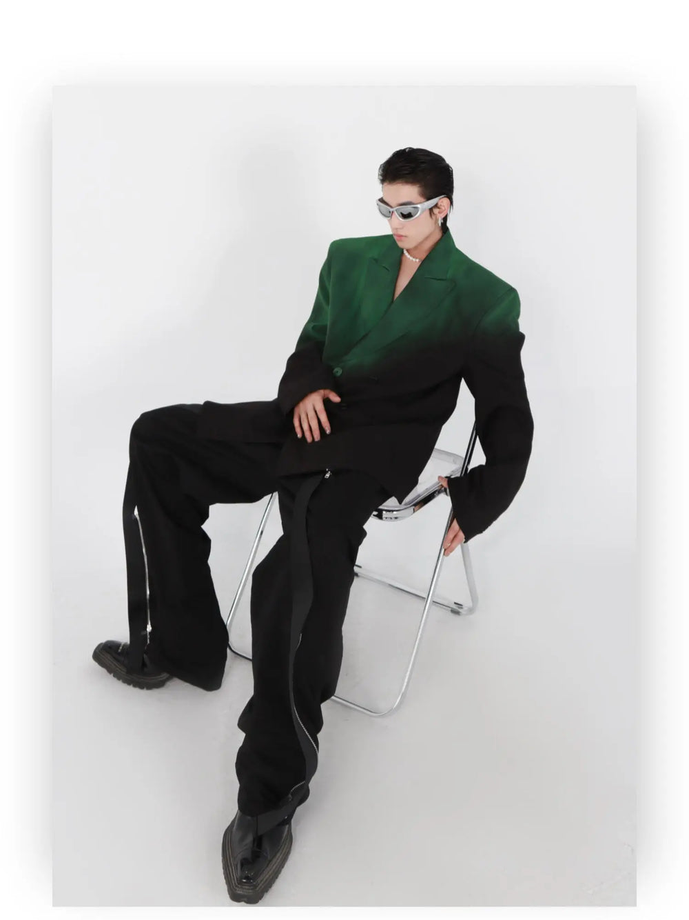 Black-green Gradient Jacket ArtsKoreanMan