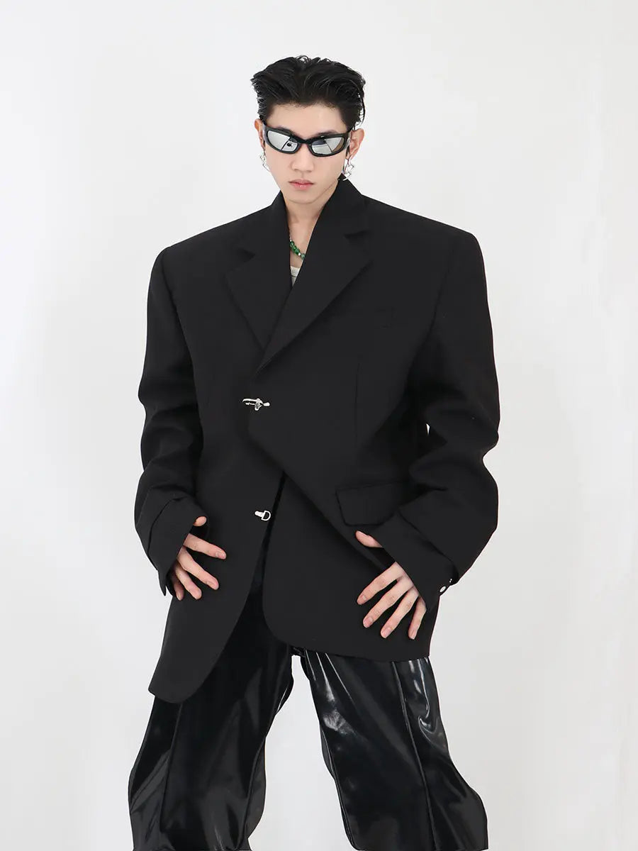 High Shoulder Black Jacket ArtsKoreanMan