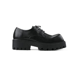 【HOT!】Square Toe Platform Leather Shoes ArtsKoreanMan