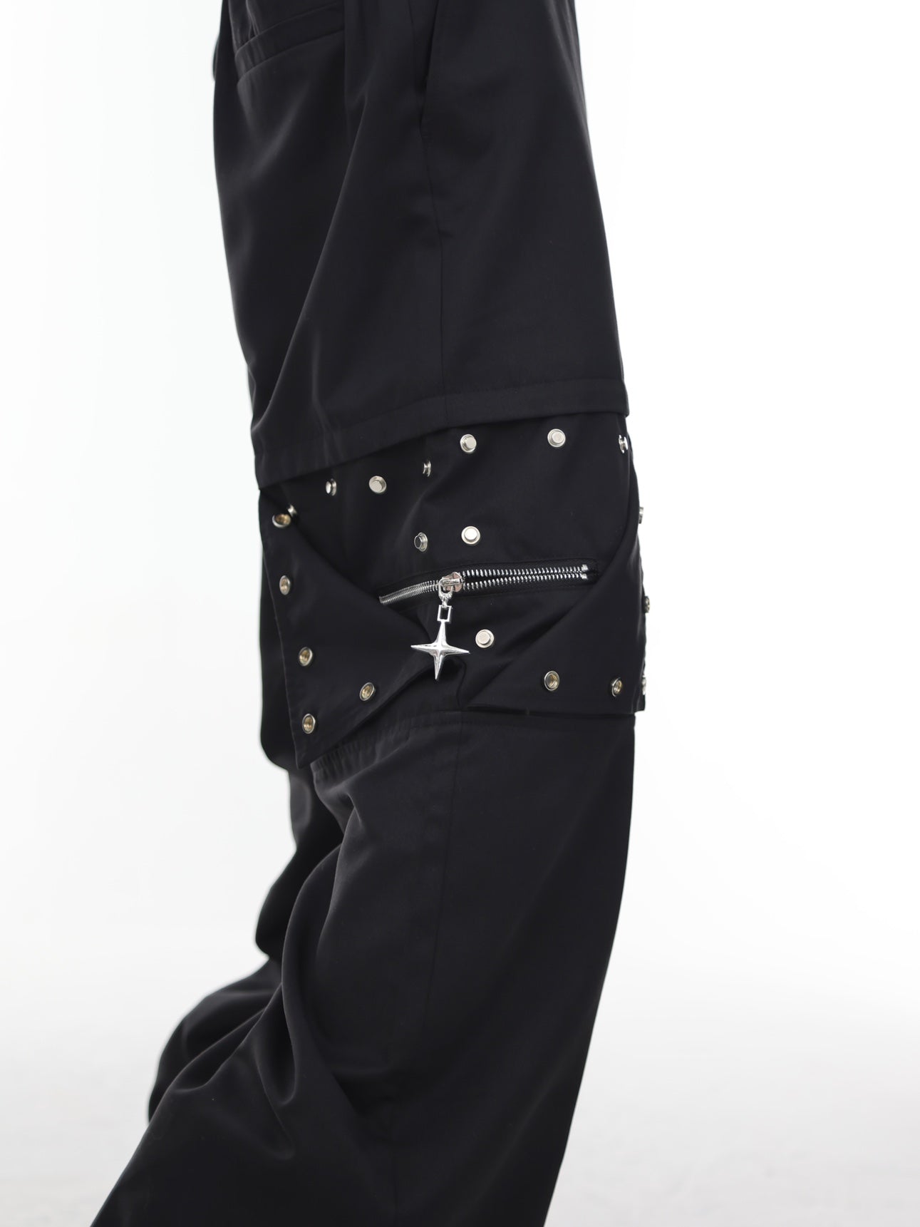 【23s Apr.】Rivet Star Zipper Trousers