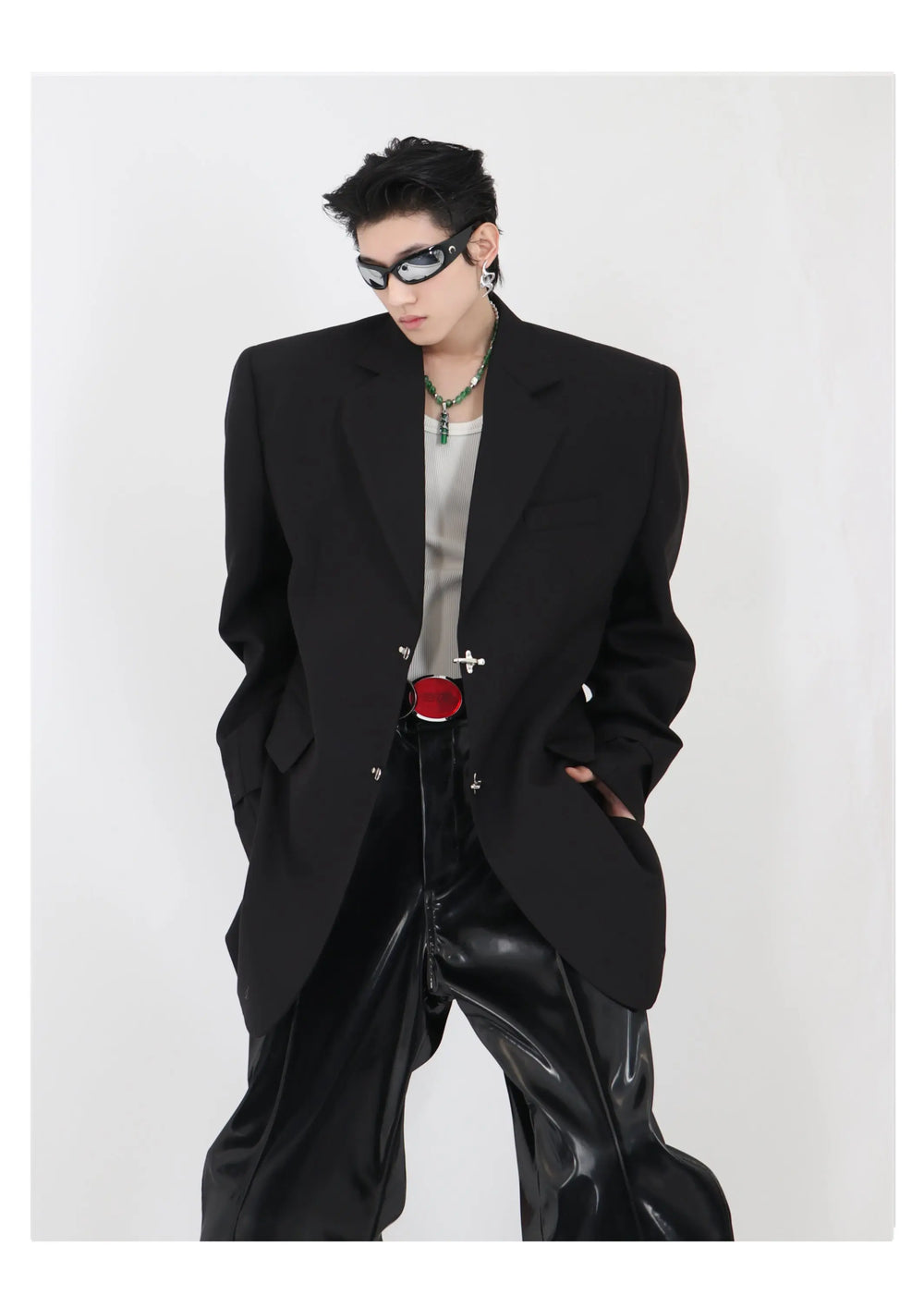 High Shoulder Black Jacket ArtsKoreanMan